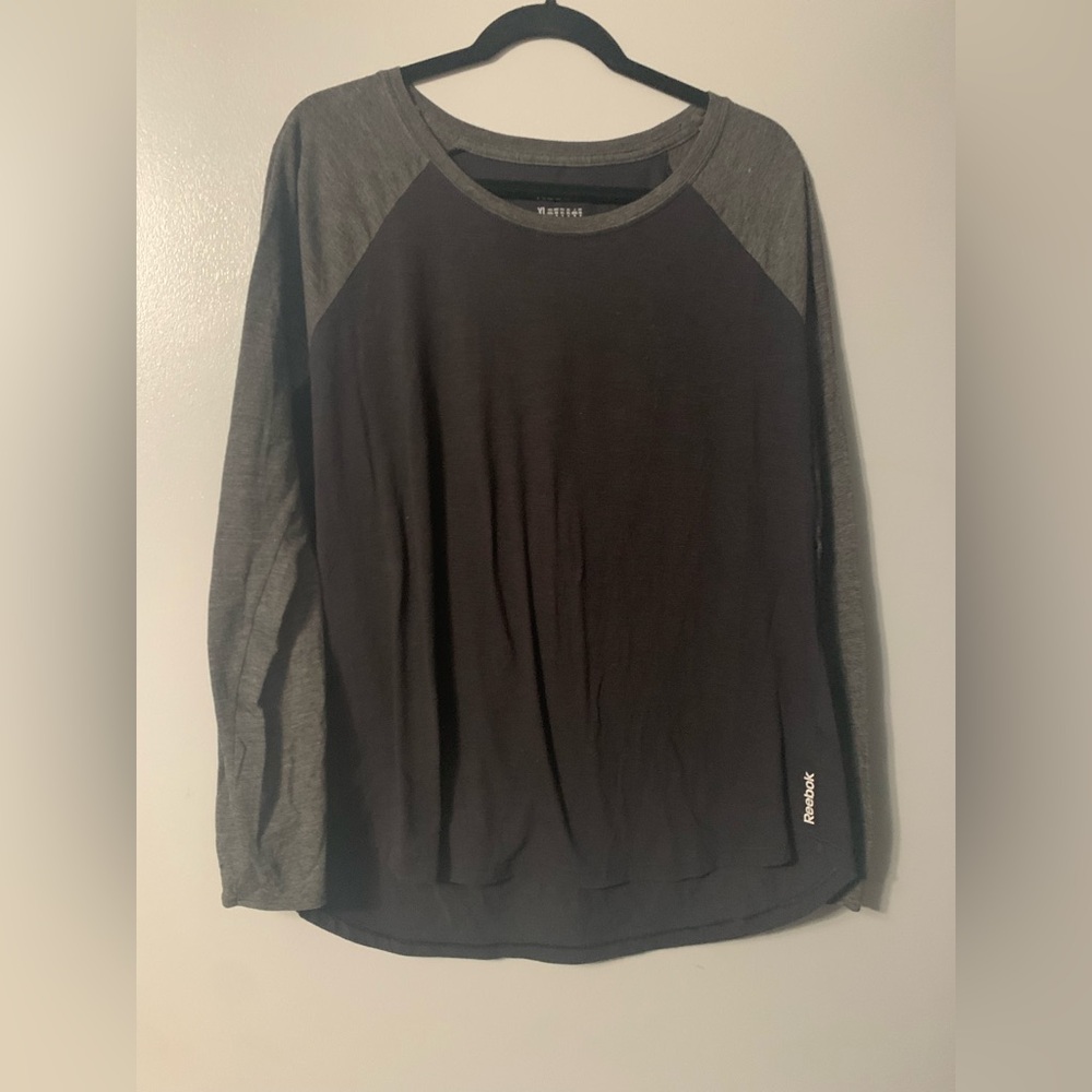Reebok Charcoal and Black Raglan Shirt